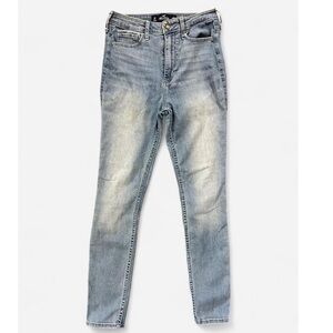 Hollister Classic Blue Denim Skinny Cigarette Jeans 3S teen short ultra slim